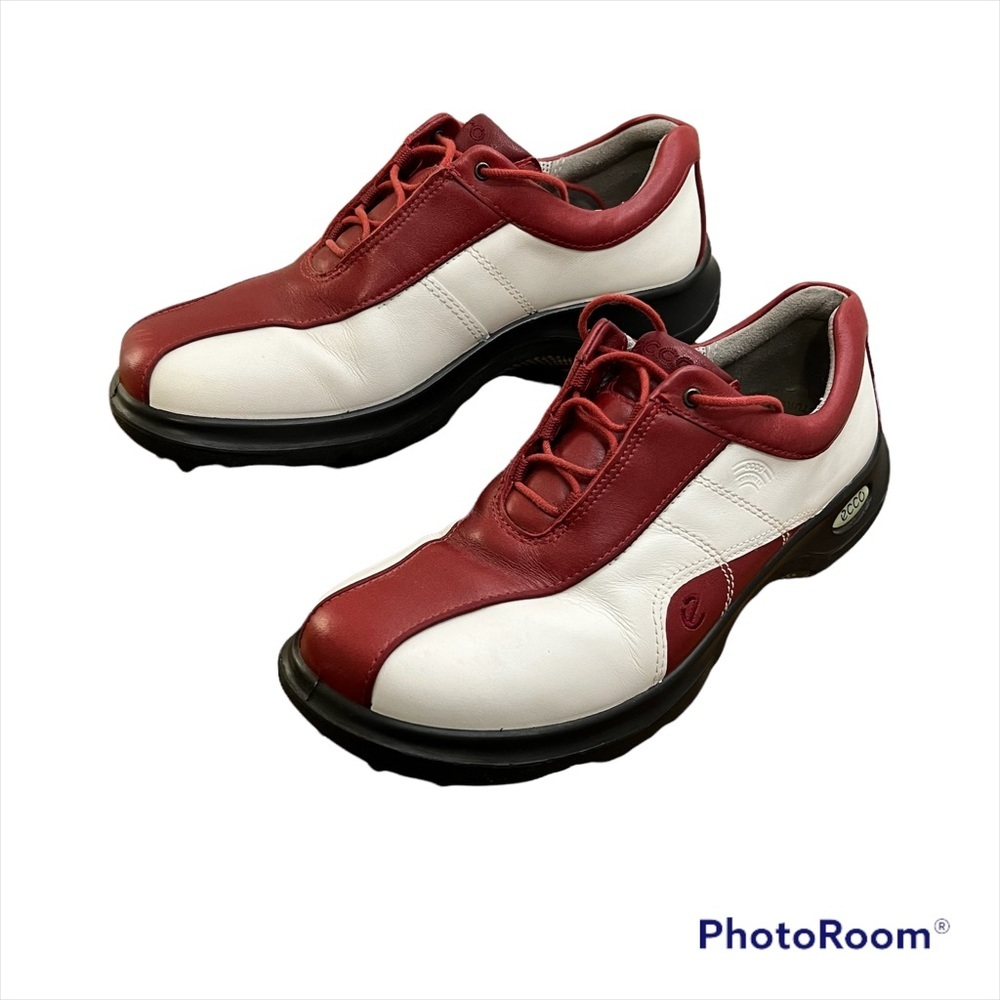 Ecco women’s golf shoes size 40 red‎ and white.